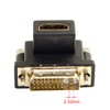 CY DVI Male to HDMI Female Adapter 90 Degree Up