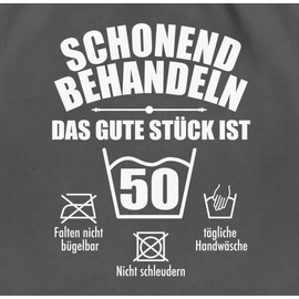 Shirtracer - Gym Bag Backpack - 50th Birthday - Treat Gentle 50, 03 Grey (Dark Grey)