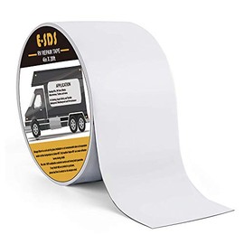 E-sds RV Sealant Tape, 4 Inch x 20 Foot RV Roof Tape UV & Weather-Resistant Sealant Roofing Tape for RV Repair, Window, Boat Sealing, Truck Stop Camper Roof Leaks,White
