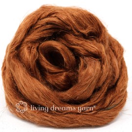 Hemp Fiber for Spinning, Blending, Felting & Fiber Arts. Natural Vegan Combed Top Roving. Bronze