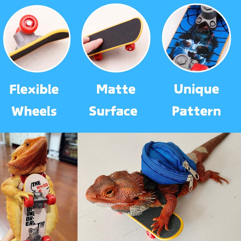 Bearded Dragons Accessories Toy Lizard Backpack Leash Set Adjustable Strap