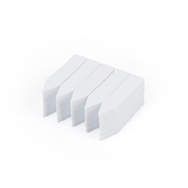 KINGLAKE Pack of 200 Small Plastic Plant Stakes, White, 5 x 1 cm, Plastic Plant Signs, Weatherproof, Plastic Plug-in Labels for Plants