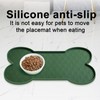 PWTAA Dog Food Mat Anti-Slip Silicone Dog Bowl Mat Thicker