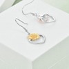 Heart Sunflower Jewelry 925 Sterling Silver Heart Sunflower Dangle Drop