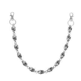 Tinoaly Skull Pants Chain, Goth Skull Punk Wallet Chain Trouser Chains Cool Biker Chain Jean Heavy Chains Belt Chain Biker Jean Pocket Chain Punk Accessories