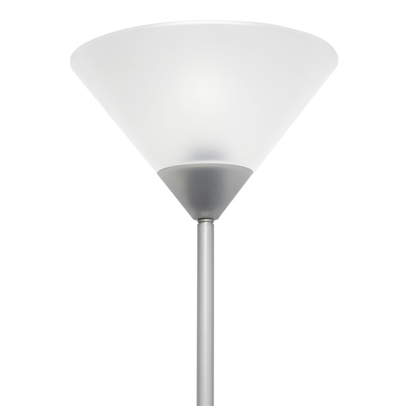 Simple Designs LF1011-SLV-LB 70" 1 Light Stick Torchiere Floor Lamp