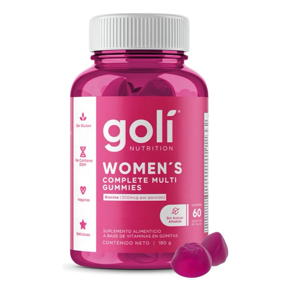Goli Nutrition Biotina Vitamina C Inositol 60 Gomitas Sabor Cereza