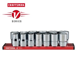 CRAFTSMAN V-SERIES Socket Set, Deep MM, 1/2 Inch Drive, 13 Piece (CMMT17595V)