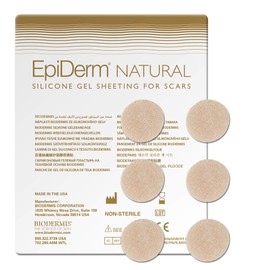 Epi-Derm Epi-Tabs - .75 in - (6) (Natural Circles) Silicone Scar Sheets from Biodermis