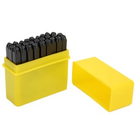 Number Letter Alphabet Punch, 27Pcs 3mm A to Z Carbon Steel Pin Punch Set Heavy Duty Punch Tool Set Metal Stamping Tool Kit with Storage Box