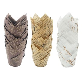 Hibisaws Pack of 150 muffin cases paper, muffin cases made of paper cupcake moulds, muffin mould paper, for party, wedding, birthday party