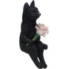 Keystone Figurine Cat with Flower, One Size Fits Most, SITTING