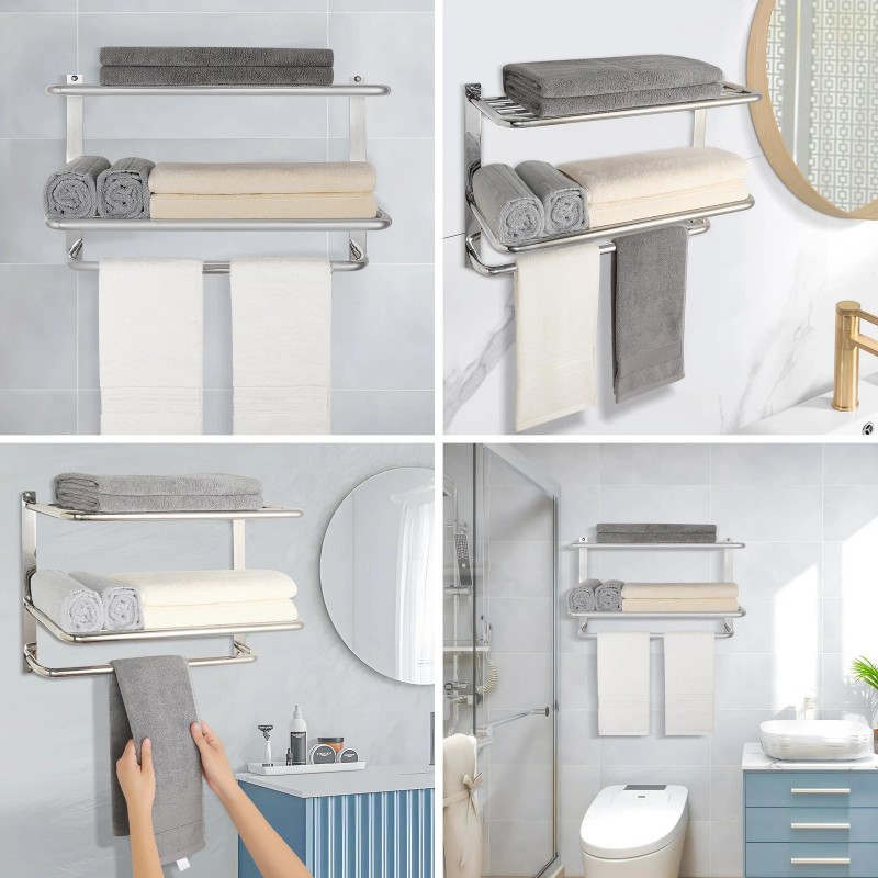 Dewvie Bathroom Towel Rack with Tower Bars - SUS 304