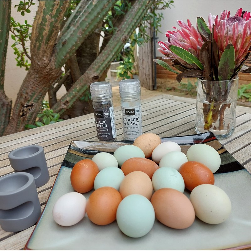 QMBasic Set of 2 Egg Cups | Grey Modern Concrete