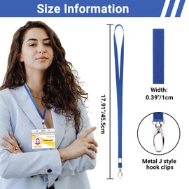 Segus Lanyards Lanyard Set 50 Pieces Neck Strap with Carabiner Clip for Office School PU Nylon Lanyards for ID Card Holder Key Name Tags and Plastic Cards