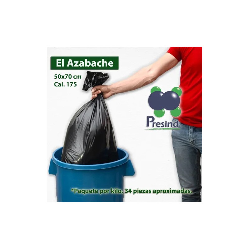 34 Bolsas Para Basura 50x70 El Azabache (1 Kg Aprox)