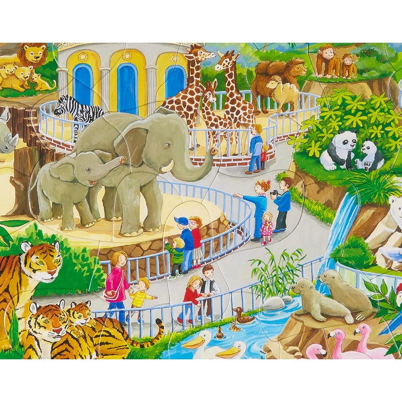 Ravensburger 06661 Children's Puzzle "Visit to the Zoo" Frame Puzzle