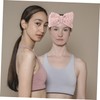 VICASKY Coral Fleece Bowknot Headband for Face Washing Soft Non-