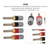 4 Pcs Banana Plug Connector Pure Copper 4mm Rhodium Plating
