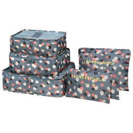 Vicloon Travel Organiser Packing Bags,6 PCS Travel Packing Cubes Set for Clothes Shoes Travel Luggage Organizers Storage Bags (Dark Blue) (Multicolor)