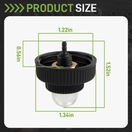 CARBBIA A01372A Fuel Cap with Built-in Primer for Homelite XL XL-2 Super 2 VI Super 2 180 190 192 200 LX30 240 Super 240 Chainsaws UP05955