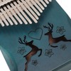 Finger Thumb Piano 17 Keys Exquisite Engraved Pattern Wood Kalimba