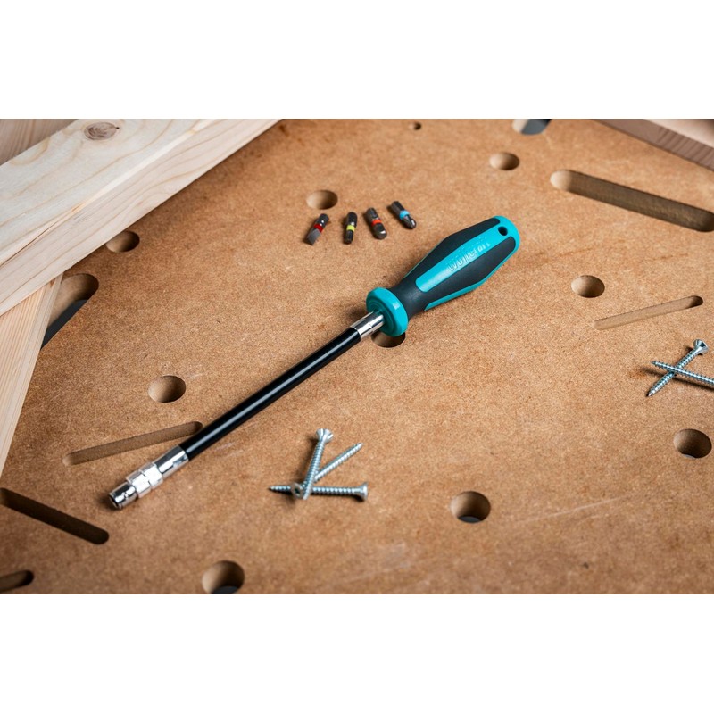 wolfcraft Hand Screwdriver with Flexible Shaft I 1236000 I For