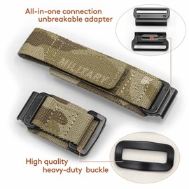 Compatible With Garmin, Watch Band, Camouflage Super Rugged Nylon Sports Strap With Woven Loop Design, For fēnix/Forerunner/Vivoactive/Approach/MARQ/quatix/D2 Series Tough Replacement Band For Men