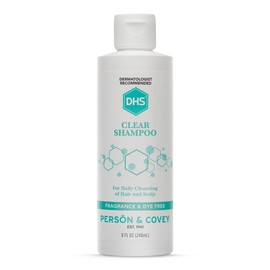 DHS Clear Shampoo - Women’s and Men’s Shampoo for Sensitive Skin/Unscented, Cleans Hair and Treats Dry Scalp/Irritant-free, Paraben-free, Fragrance-free, and Dye-free / 8oz