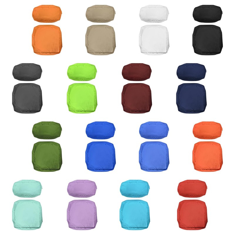 All Smiles White Outdoor Deep Seat Cushion Covers 28x28 Set