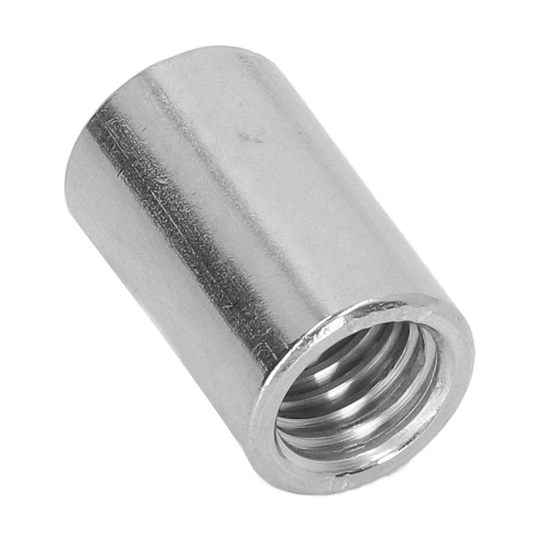 10Pcs Coupling Nut Round Rod Connector Female Thread 304 Stainless