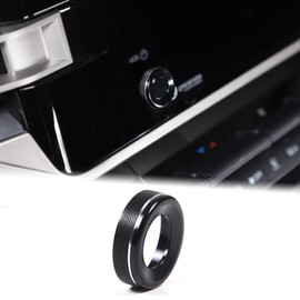 Aunginsy Aluminum Centre Console Sound Volume Knob Trim Cover Compatible with Toyota Tundra/Sequoia 2022-2023 Car Volume Knob Protection Ring Multimedia Sound Volume Tune Knob Decor Cover Accessories