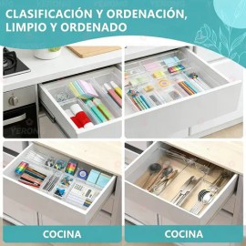Organizador De Cajones Joyas Maquillaje 28 Pzas De Plástico                                                                                           