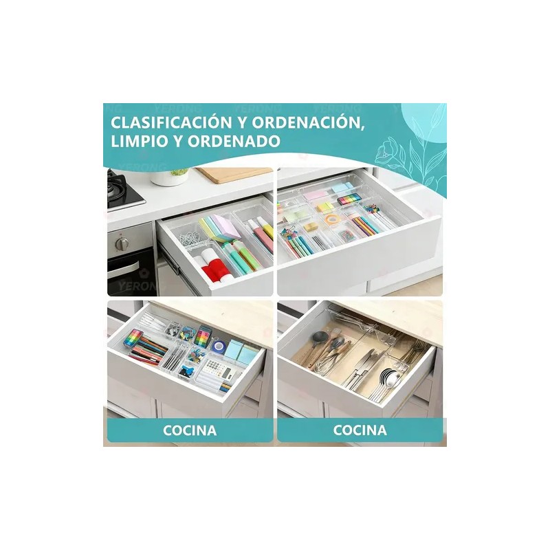Organizador De Cajones Joyas Maquillaje 28 Pzas De Plástico