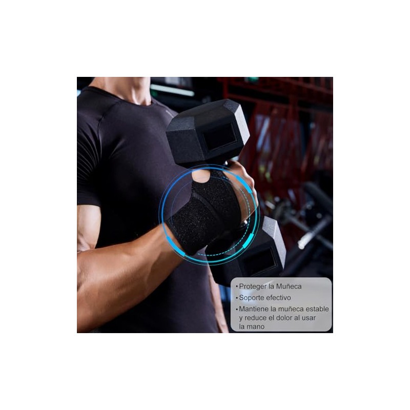 Mu?equera de Soporte, 2 Pack Mu?equeras Gym Transpirable Deportivas
