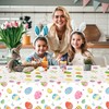 Easter Tablecloth, 137 x 274 cm, Easter Colourful Eggs Tablecloth,