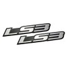 ERPART LS3 Embossed Silver on Black Real Aluminum Auto Emblem