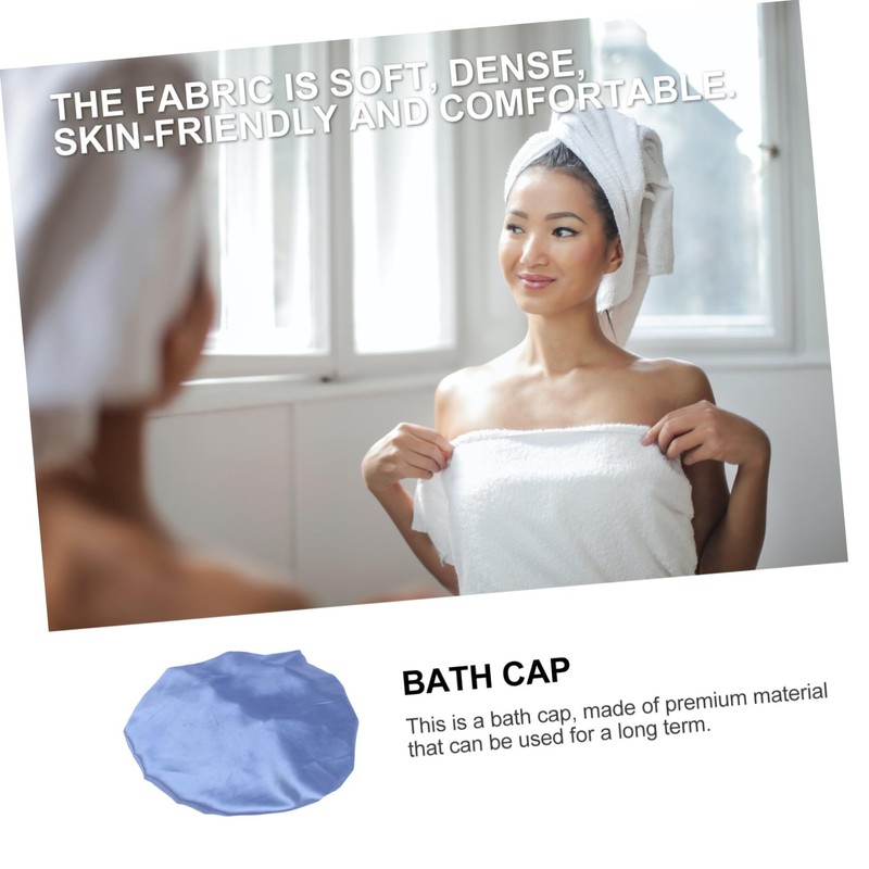 TOVINANNA 1pc Double Layer Satin Shower Cap for Women Soft
