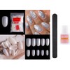 500 x False Artificial French Nail Kit Coffin, Ballerina Pointy