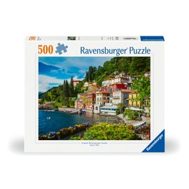 Ravensburger Lake Como Italy 500 Piece Jigsaw Puzzle for Adults and Kids Age 10 Years Up - Italian Landscape