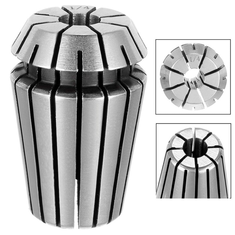 TOP-VIGOR ER11 1/4 inch Spring Collet, High Precision Clamping Collet
