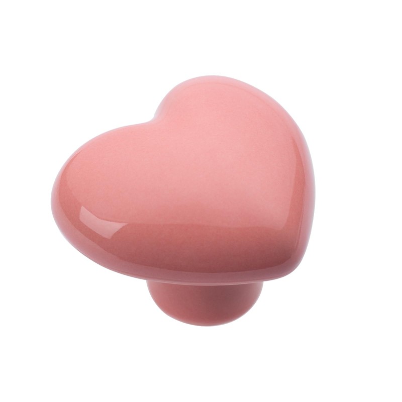 NAKUPENDA Pack of 6 Furniture Knobs Heart Shape Ceramic Cabinet