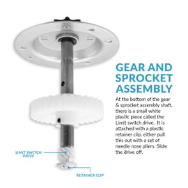 Garage2Go Garage Door Gear and Sprocket Kit Replacement for 41C4220A 1/3 and 1/2 HP Chain Drive Models