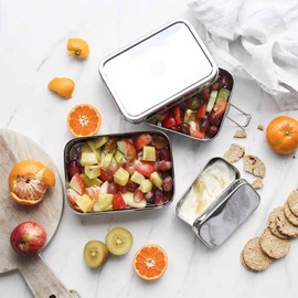 Ever Eco Stainless Steel XL Stackable Bento Box, 3 Piece Set