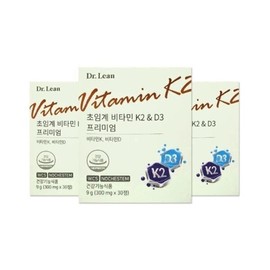 Dr.Lin Supercritical Vitamin K2 D3 Premium 300mg 30 tablets 3pcsmjc / 닥터린 초임계 비타민K2 D3 프리미엄 300mg 30정 3개mjc