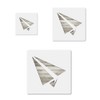 Paper Airplane Origami Plan Plane, quality mylar stencil pack in