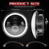 CHUSYYRAY Pair 7" inch Round Led Headlights Hi/Lo Beam FOR