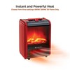 Comfort Zone Electric Mini Fireplace Space Heater with Realistic 3D