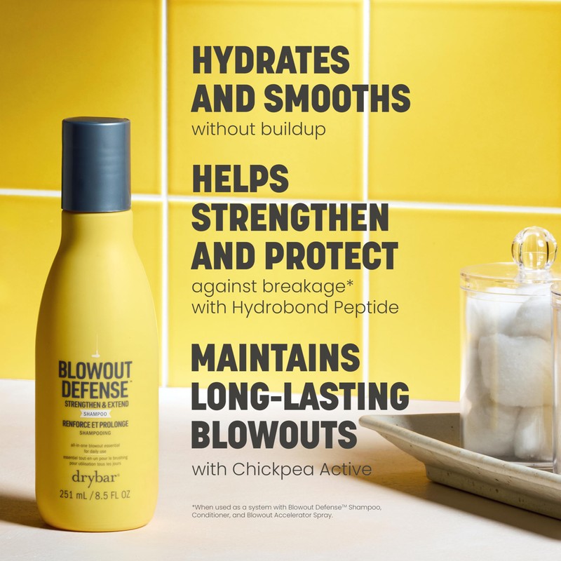 Drybar Blowout Defense Strengthen & Extend Shampoo - Hydrates, Detangles,