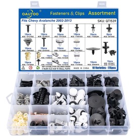 OAUTOO 176pcs fits Chevy Avalanche 2002-2013 Auto Body Interior and Exterior Retainer Fastener Clip Assortment